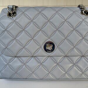 NEW Kate Spade Gray Quilted Leather Purse with Matching Wallet